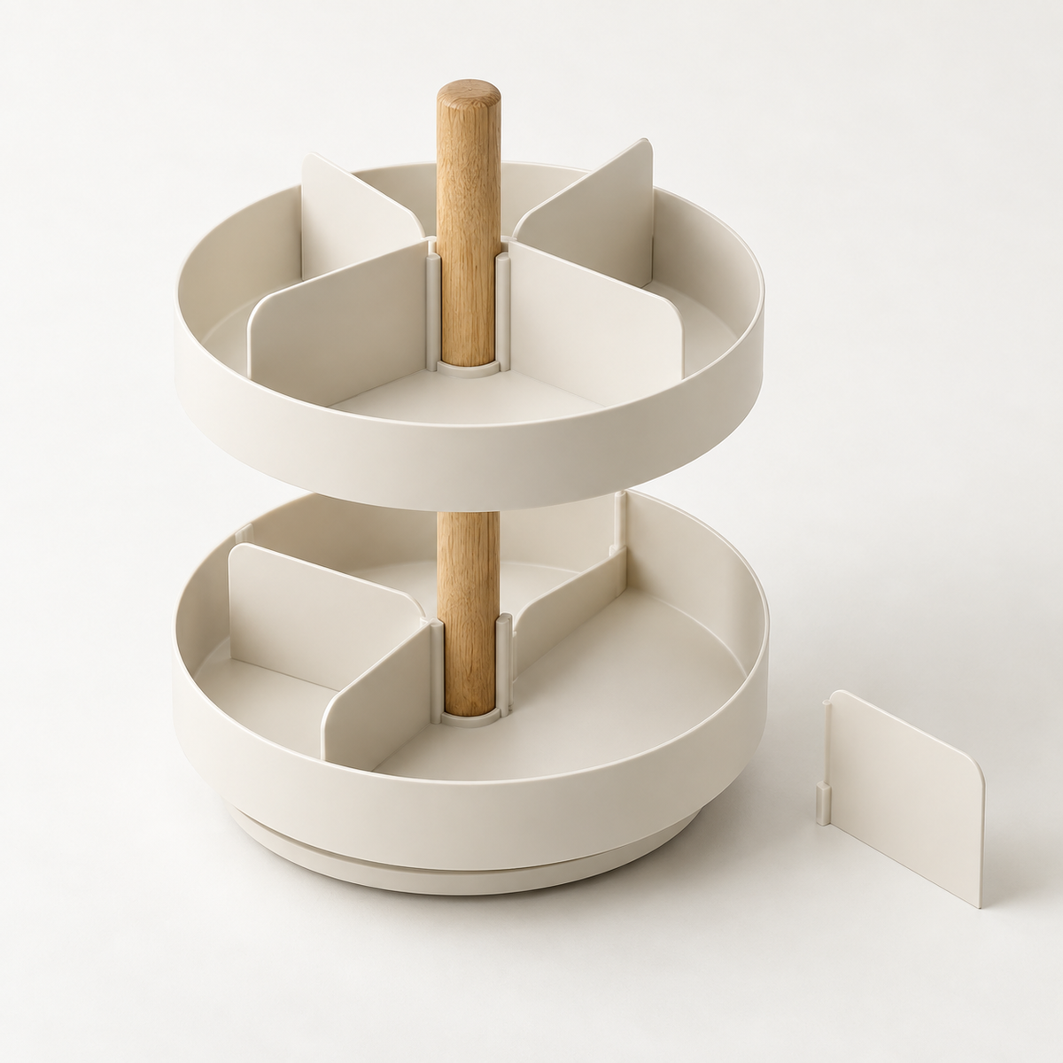 Mirevado Two-Tier Rotating Pantry Organizer construction detail