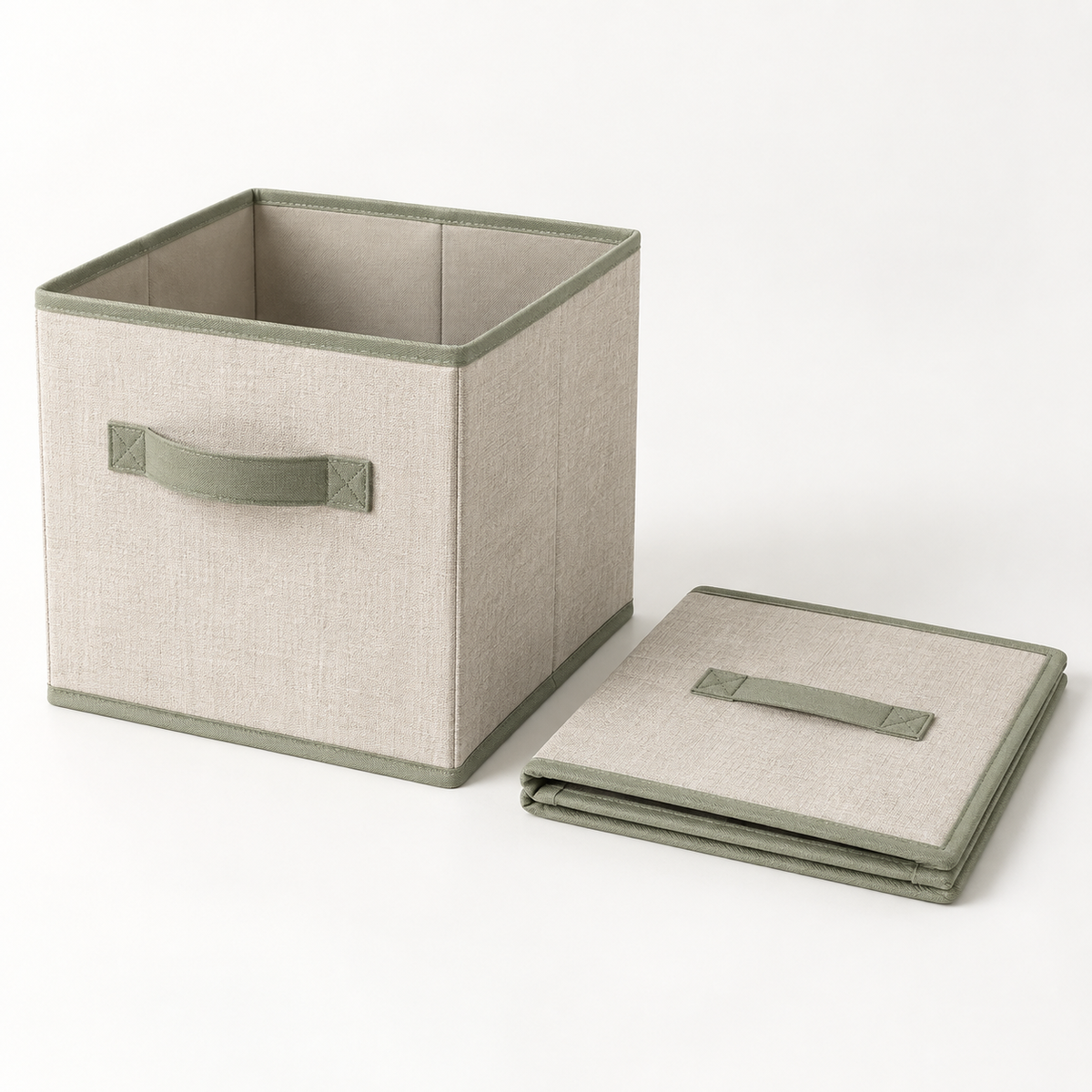Mirevado Stackable Linen Storage Cubes Set of 2 construction detail