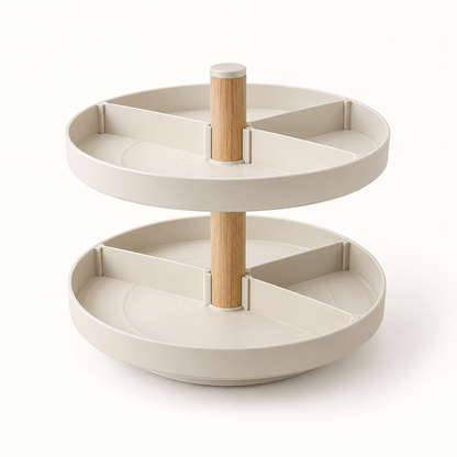 Mirevado Two-Tier Rotating Pantry Organizer product view