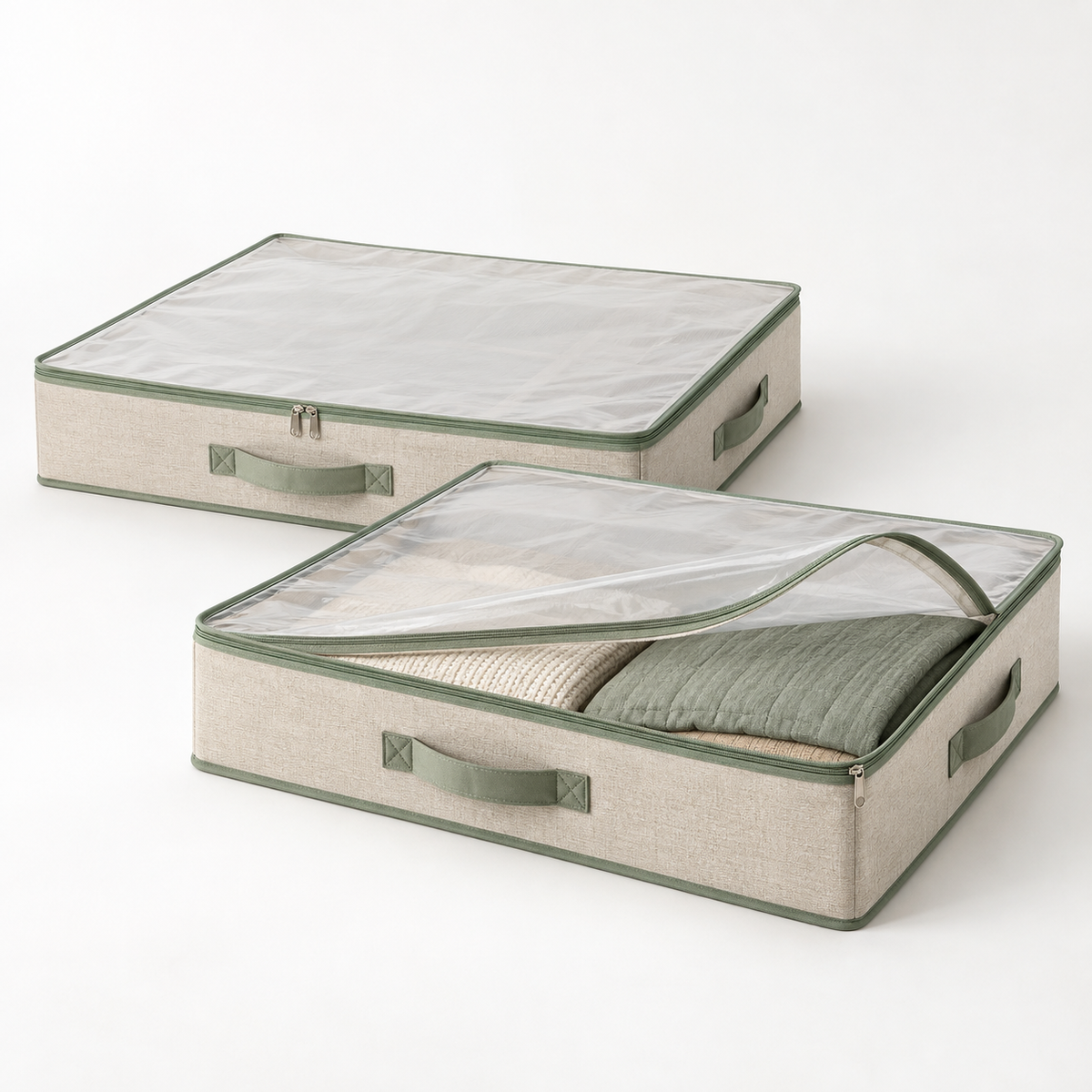 Mirevado Clear-Top Under-Bed Storage Cases Set of 2 construction detail